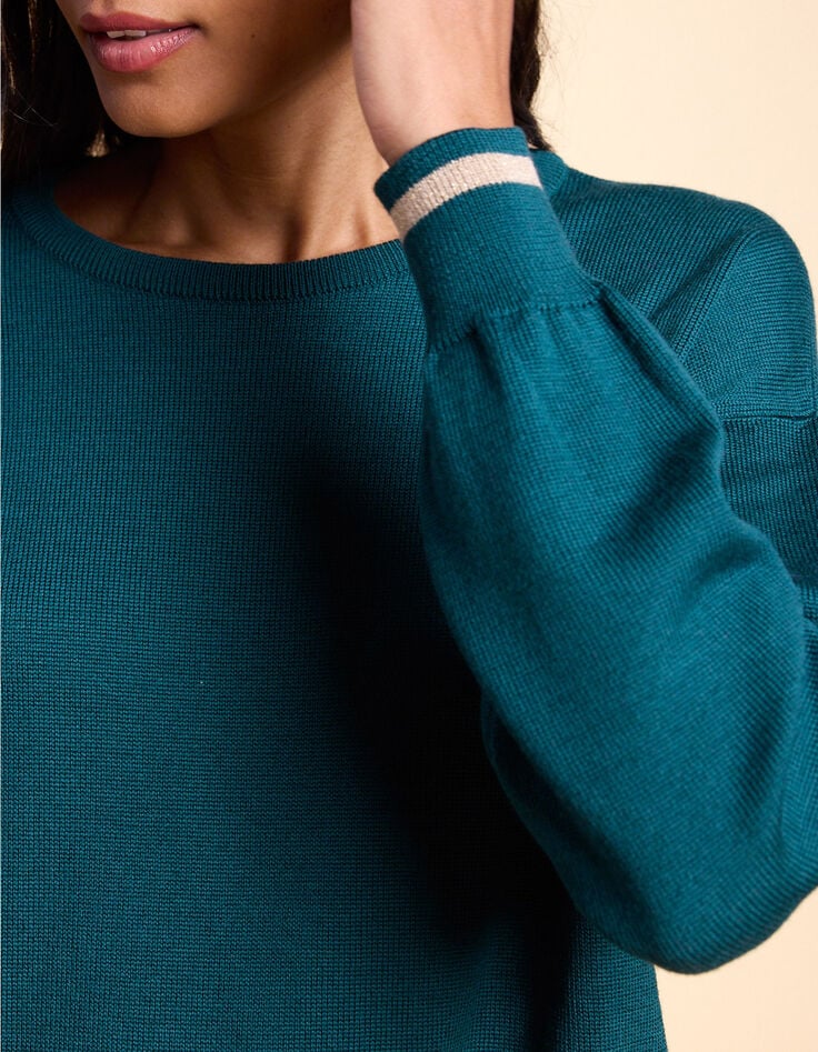 Jersey de punto fino verde medianoche I.Code x Lafrançaise-1 Jersey de punto fino verde medianoche I.Code x Lafrançaise-1