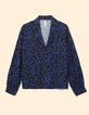 Schwarzes Top mit Winterblumenprint I.Code-4 Schwarzes Top mit Winterblumenprint I.Code-4