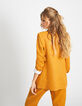 Veste curcuma en lin broche éclair I.Code-3