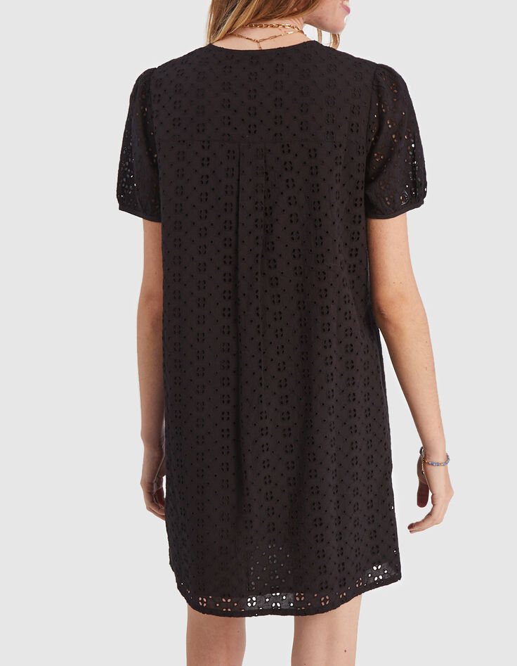Robe noire broderie anglaise I.Code -3