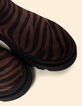 Chelsea-Stiefel braun Leder Samt Zebra-Muster I.Code-6