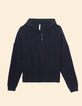 Cardigan à capuche noir en tricot I.Code-7