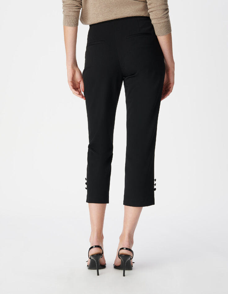Schwarze Hosen f&uuml;r Damen in mittlerer Wadenl&auml;nge-4