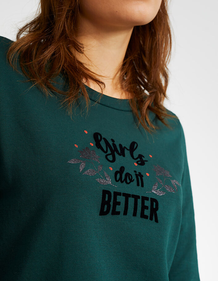 Grünes Sweatshirt Girls do it better I.Code - I.CODE