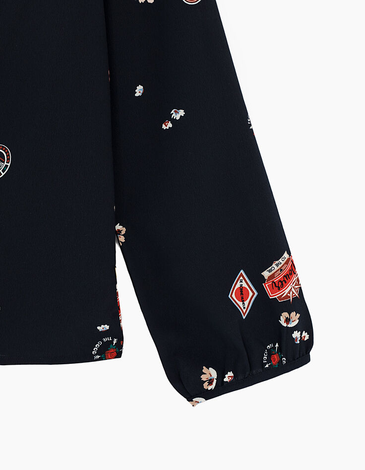 Top marino estampado escudos I.Code-2