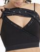I.Code black printed Free Boobs top with integrated bra-4