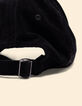 I.Code black velvet cap with embroidered monogram-5