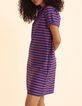 Purple striped lurex multico dress I.Code-1