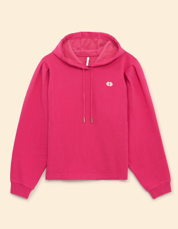 Roze sweathoodie borduursel dubbel hart I.Code-6 Roze sweathoodie borduursel dubbel hart I.Code-6
