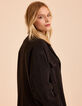 Lange grijze jas overshirtstijl I.Code-5