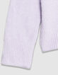 Flieder Alpaka-Pullover Damen mit V-Ausschnitt-9