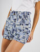 Shorts cobalto jacquard gráfico I.Code-2