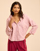 Chemise rose motif rayures et broderies Alexandra I.Code-3