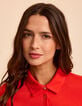 Rotes Strick-Top mit Kentkragen I.Code-4 Rotes Strick-Top mit Kentkragen I.Code-4
