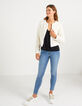 I.Code off-white Sherpa jacket-1