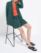 I.Code sea green polka dot and heart jacquard suit jacket-1