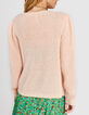 I.Code fresh pink decorative knit cardigan-2