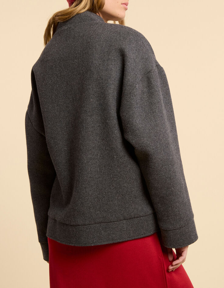 I.Code charcoal varsity-style coat-3