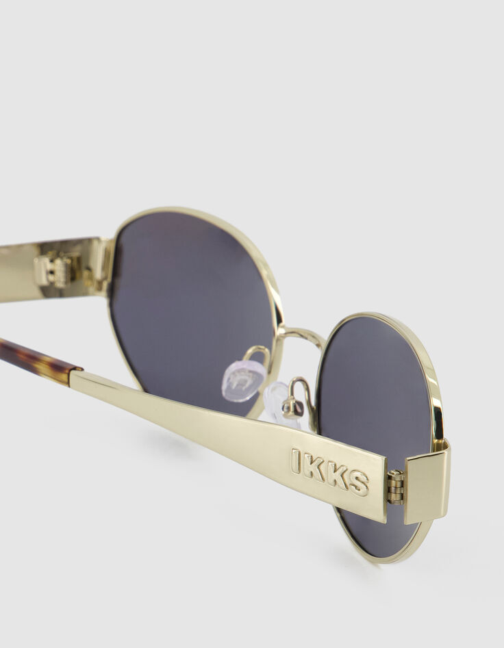 Dean ovale gelbe Metall-Sonnenbrille f&uuml;r Frauen-4