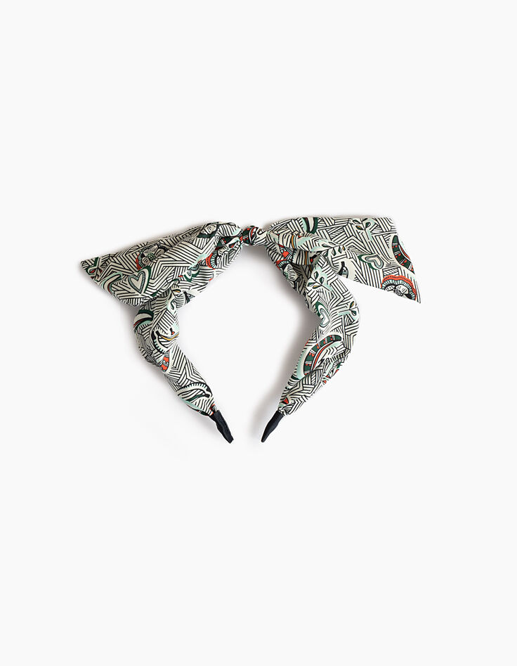 Diadema blanco roto con estampado wax plátanos I.Code-1