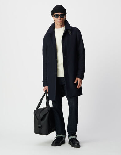 Blauer Trenchcoat mit abnehmbarem Kragen - IKKS
