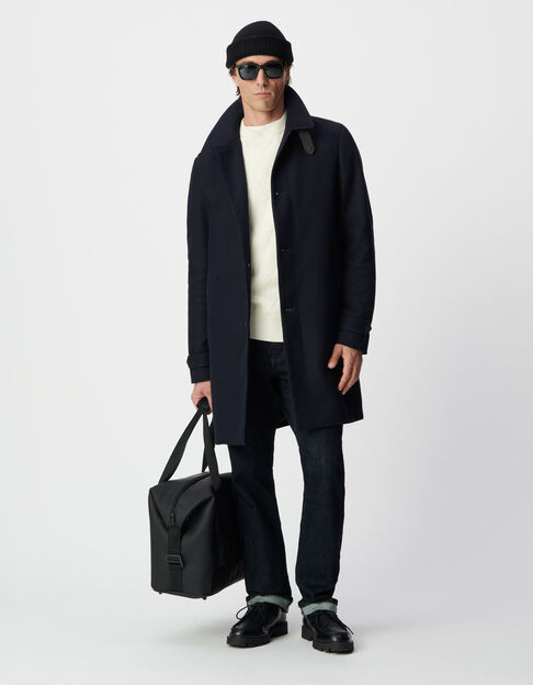 Blauer Trenchcoat mit abnehmbarem Kragen - IKKS