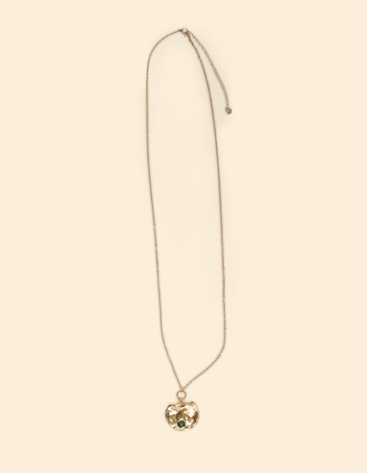 Lange Halskette mit grüner Perle I.Code-1