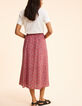 Jupe midi rouge imprimé cachemire I.Code-4