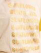 Tee-shirt écru manches jaune à message I.Code-6