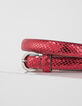 Ceinture rouge en cuir esprit écailles I.Code-3