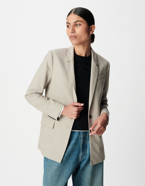 Beigefarbene Anzugjacke f&uuml;r Damen - IKKS