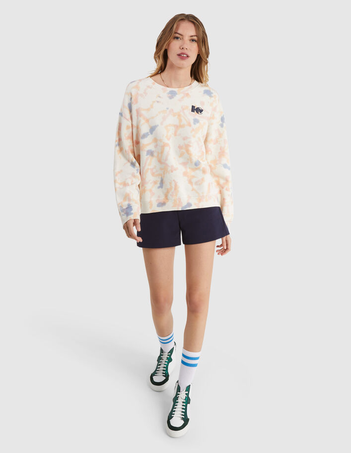 Beiges Sweatshirt mit Tie-Dye-Print I.Code  - I.CODE