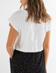 Tee-shirt blanc rayures et message I.Code -3
