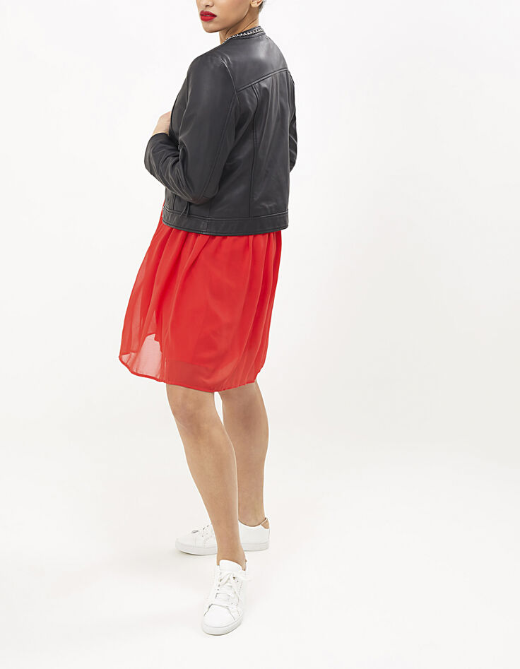 Robe flamme à manches courtes brodées I.Code-7