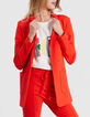 I.Code crimson red Milano knit suit jacket-1 I.Code crimson red Milano knit suit jacket-1