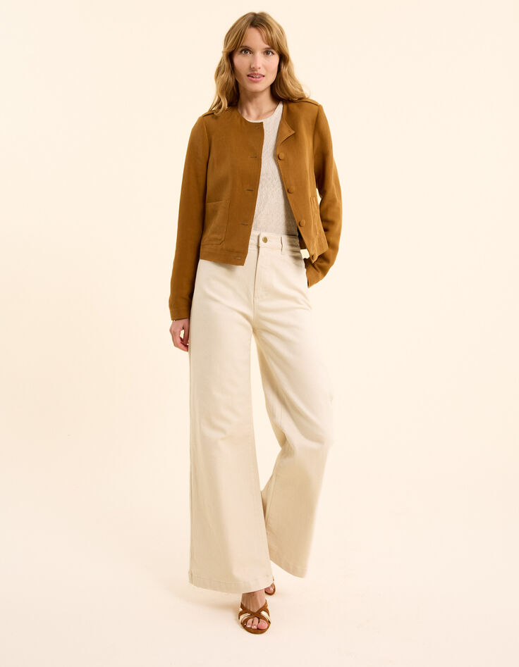 Veste de costume courte carrée camel I.Code-3