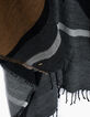 Poncho cognac jacquard géométrique I.Code-4