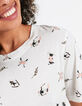 Gebroken wit T-shirt bio opdruk skiërs I.Code -1
