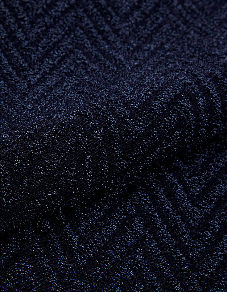 Marine Lurex-Hosenanzug Damen Fischgr&auml;tenmuster-9