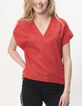 Top coquelicot avec pressions côté I.Code-2