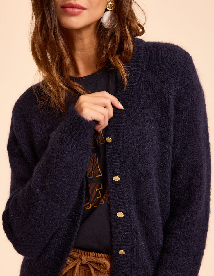 Cardigan bleu tricot CHARLOTTE I.Code-4