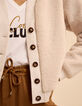 Ecru vest V-hals sherpa I.Code-5