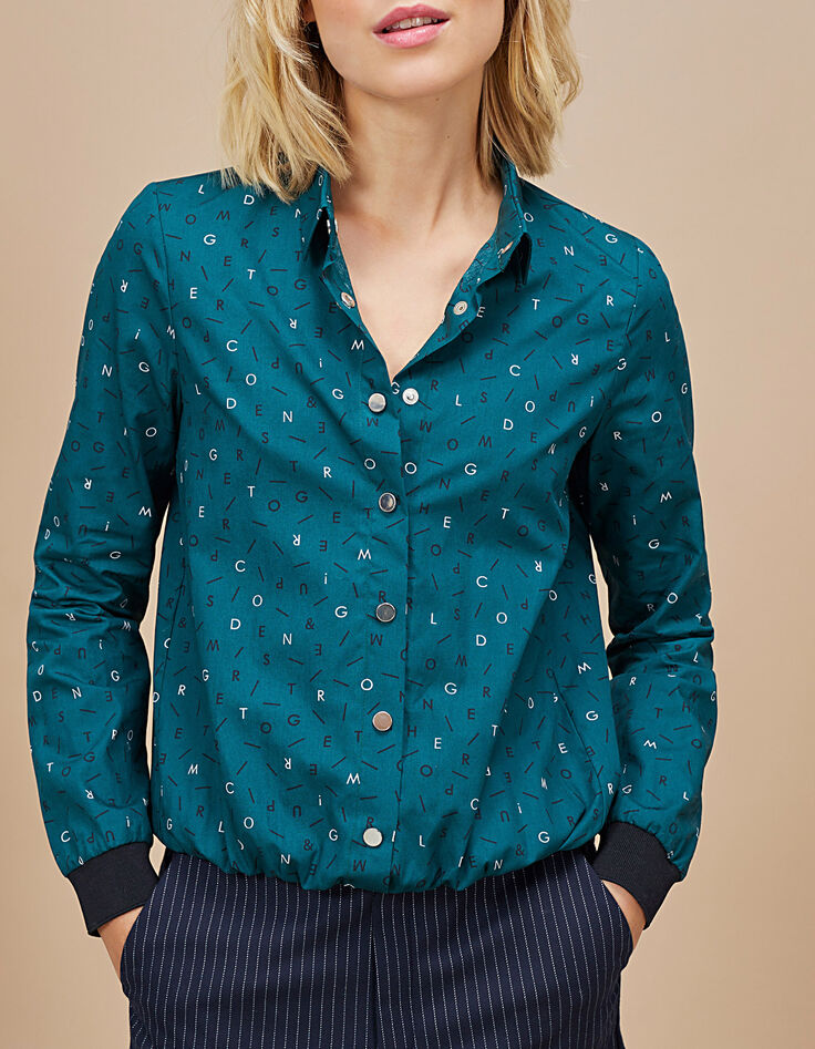 Camisa duck green estampado letras I.Code-2 Camisa duck green estampado letras I.Code-2