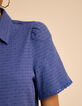 Robe chemise bleue jacquard fantaisie I.Code-5