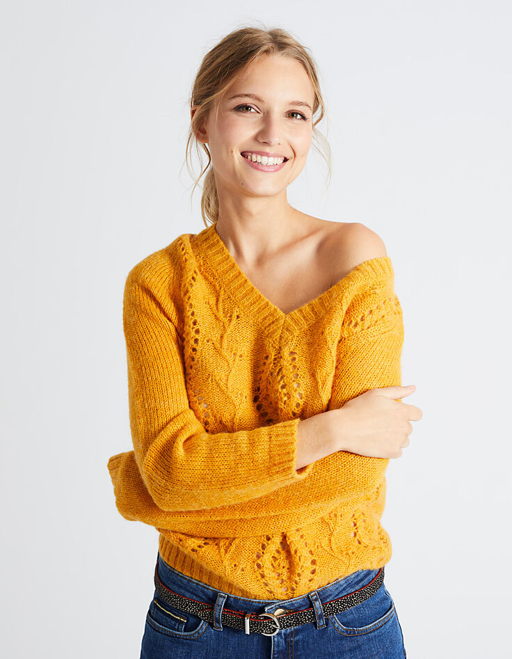 Pull jaune femme I.Code-1