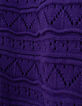 Cárdigan morado de punto calado de fantasía I.Code-9