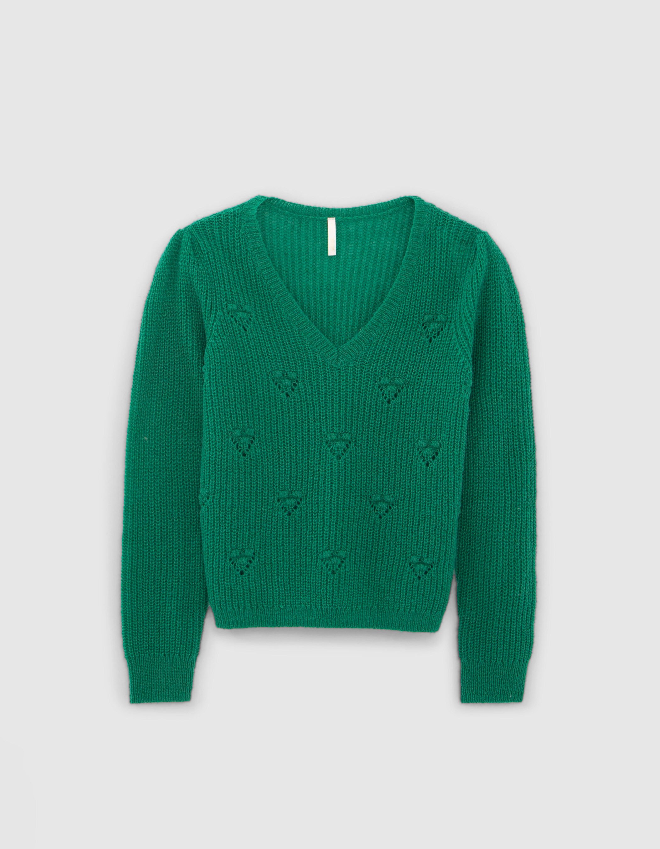 Pull vert bleu sales