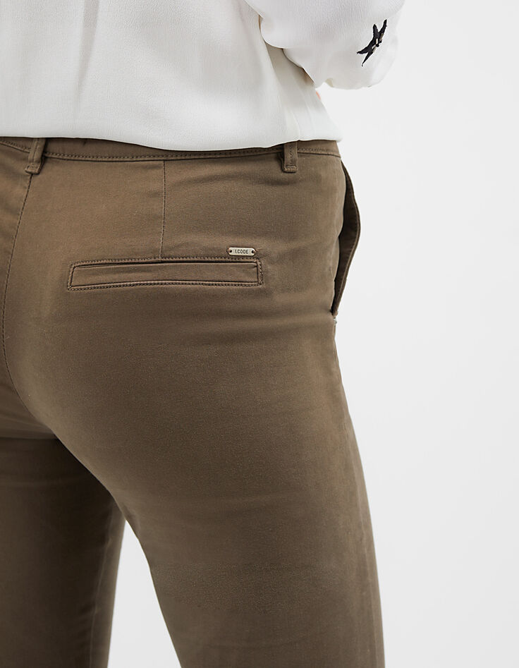 Pantalon chino kaki à studs I.Code-4