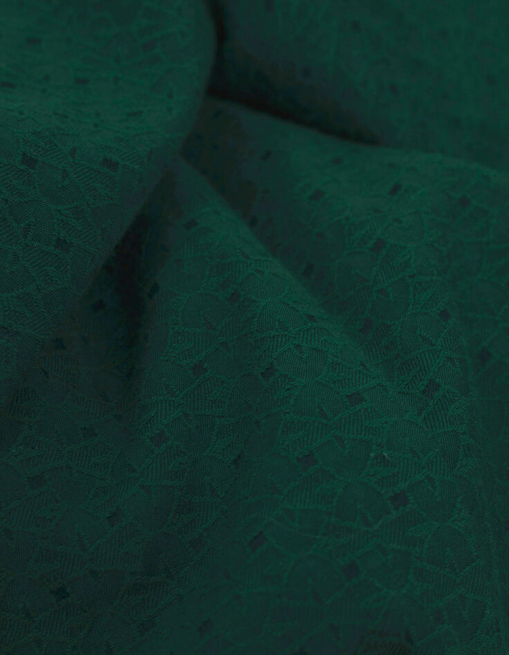 Robe chemise verte jacquard fantaisie I.Code-8