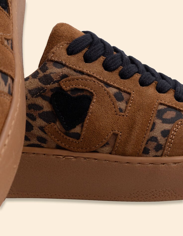 I.Code camel suede trainers with leopard motif-4 I.Code camel suede trainers with leopard motif-4